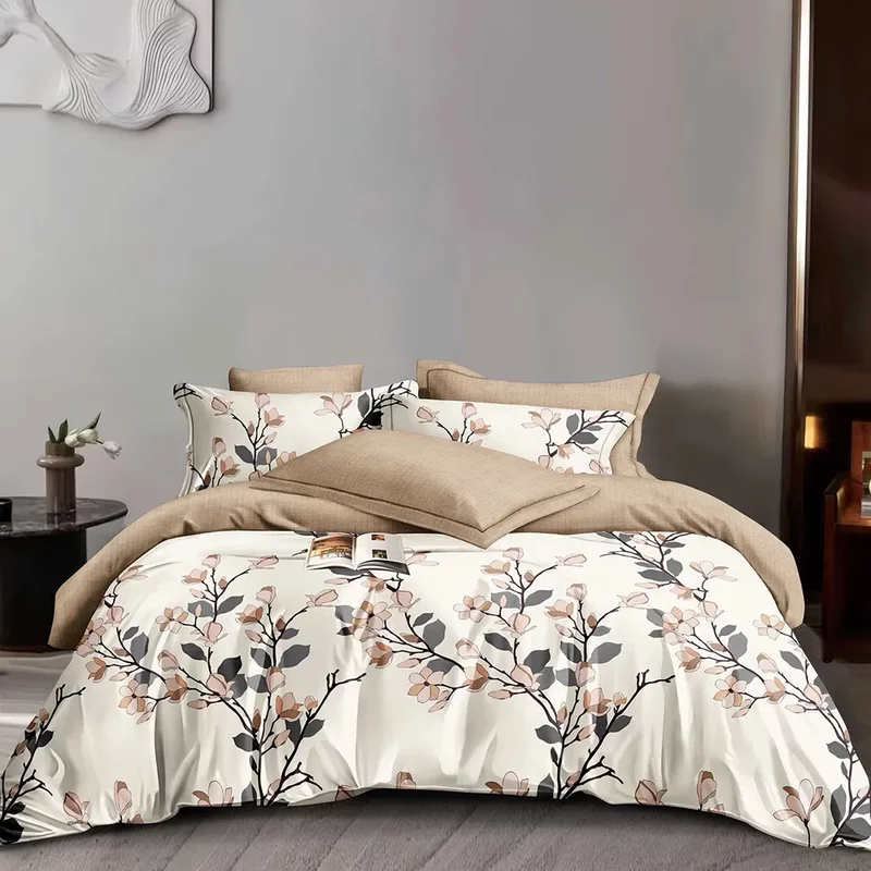 Lenjerie finet 6 piese, crem cu crengute LFS_B128B